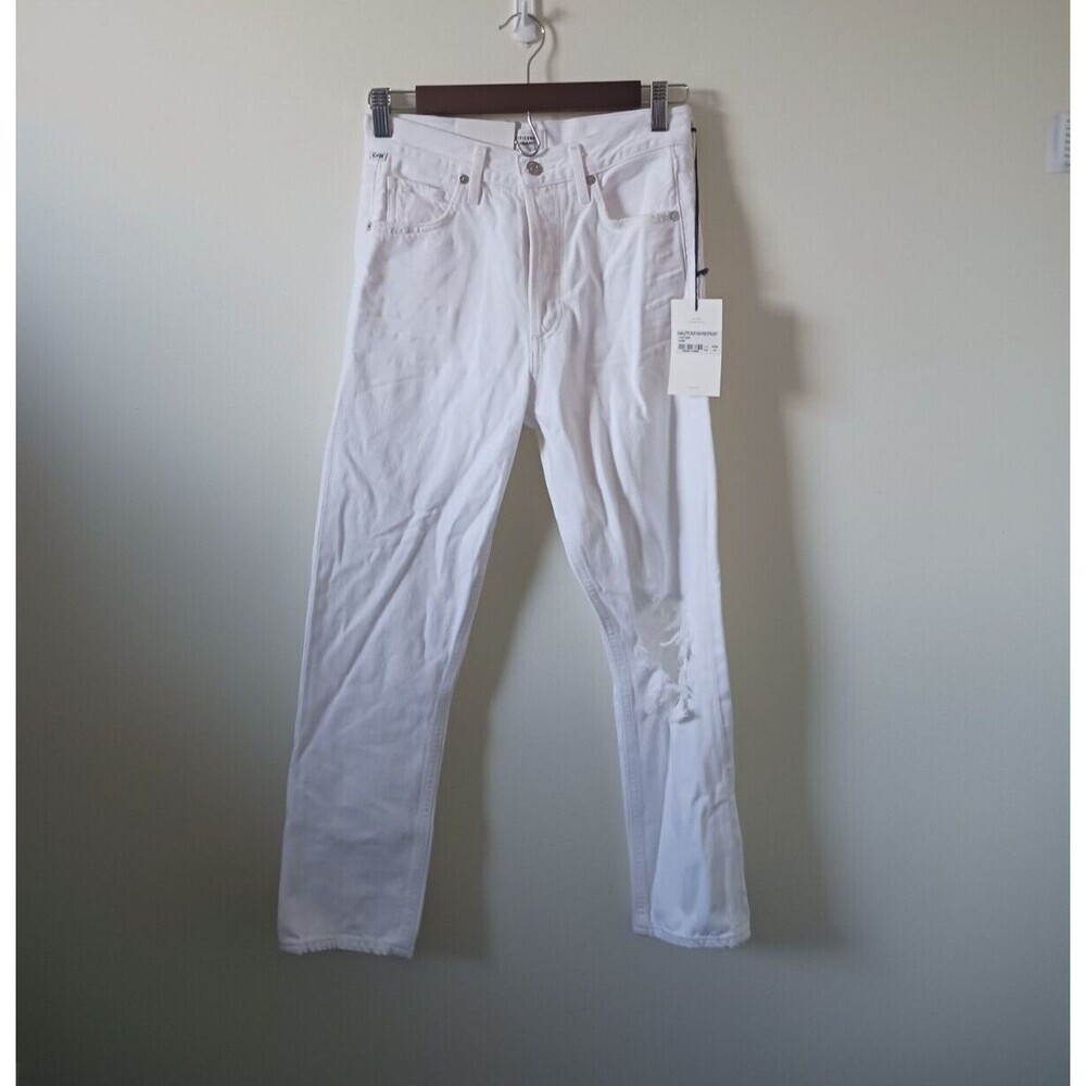 Citizens of Humanity Charlotte Crop Jeans Women 24 White High Rise Straight NWT